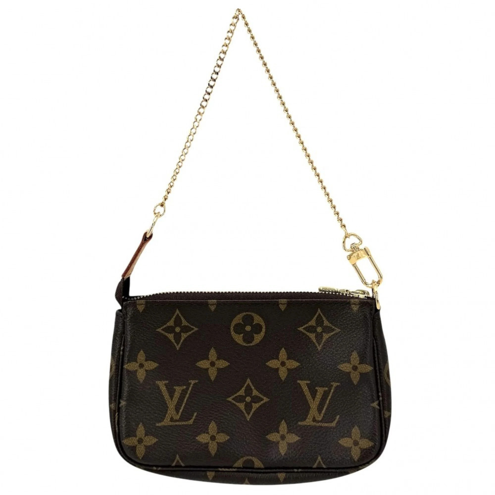 LOUIS VUITTON Authentic Brown Monogram Pochette Pouch - Picture 2 of 6